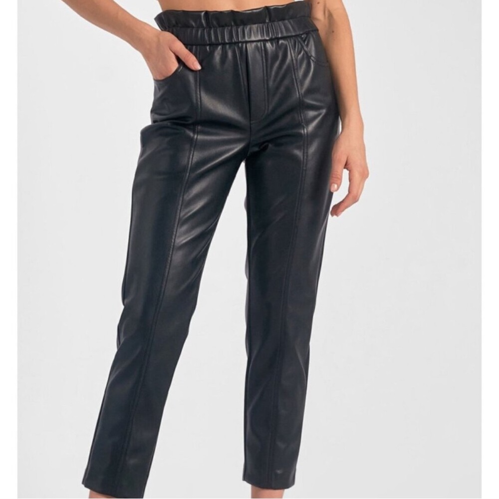 Elan Leather Paperbag Trouser